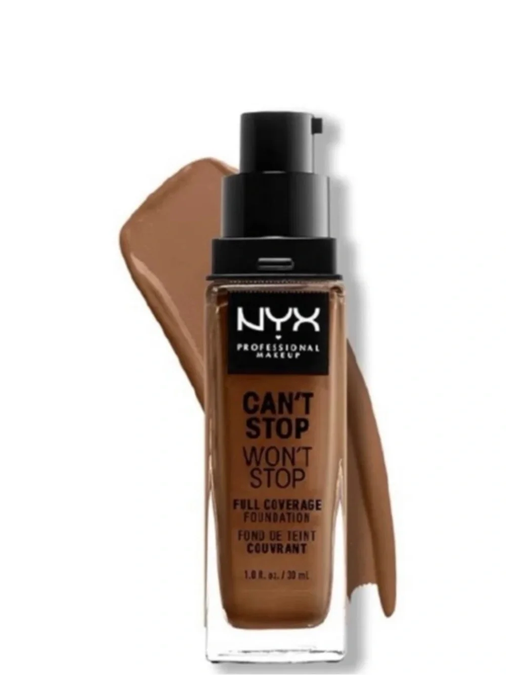 NYX Can't Stop Won't Stop Foundation 24HR Full Coverage Cappuccino NWT